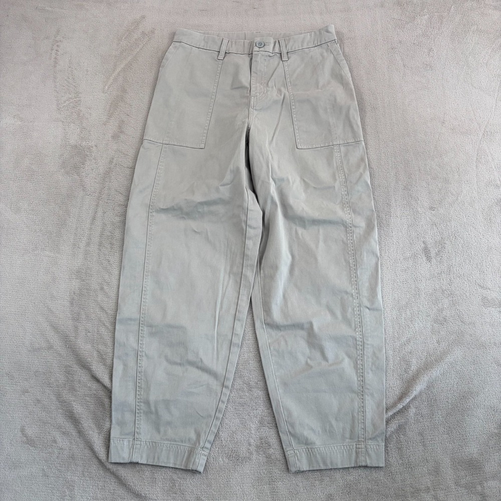 Vuori Anza Twill Barrel Leg Pants in Grey Women Medium Performance Travel $128